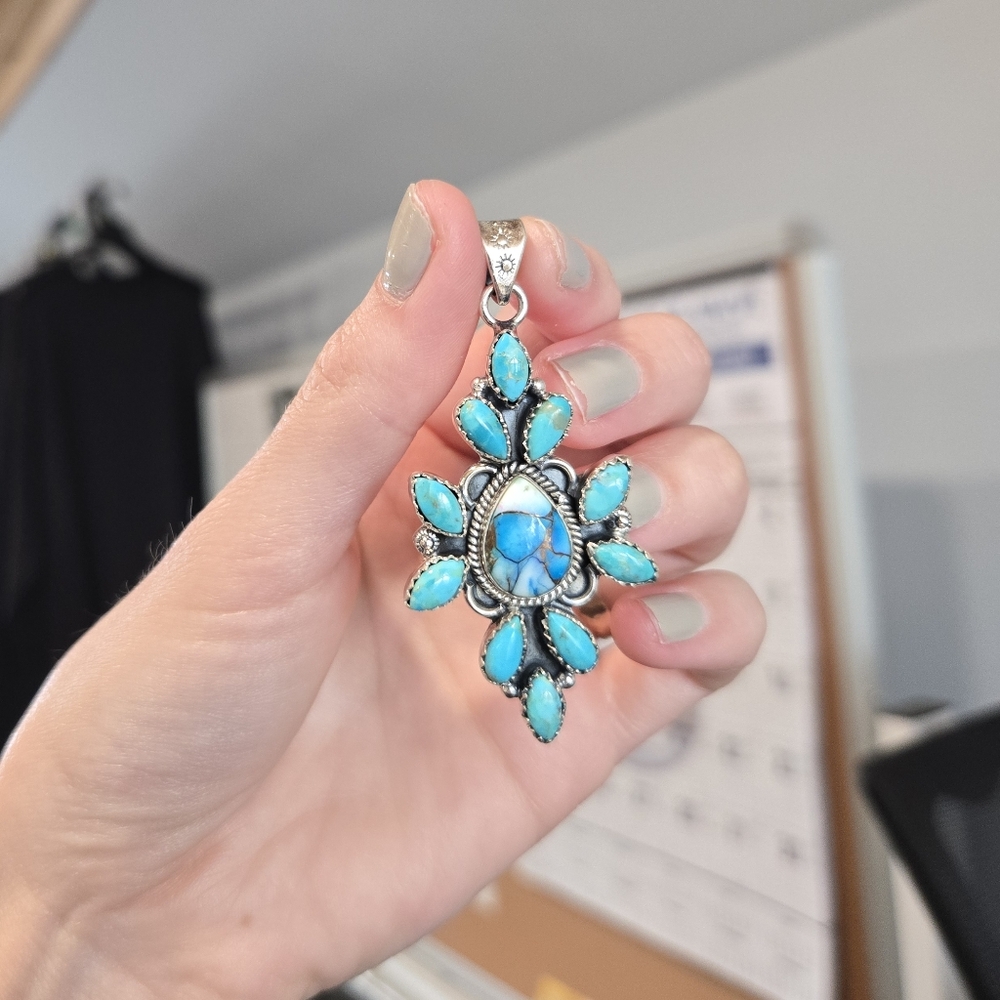 Turquoise Sterling Silver Pendant